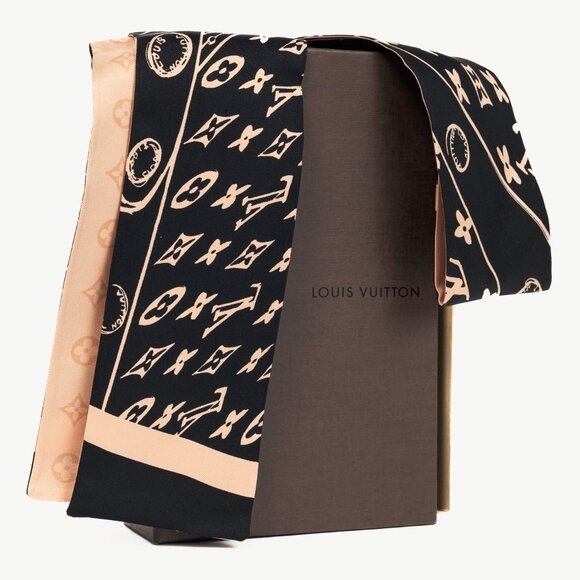 Louis Vuitton Trunk It Black & Champagne Silk Monogram Bandeau - Picture 5 of 5